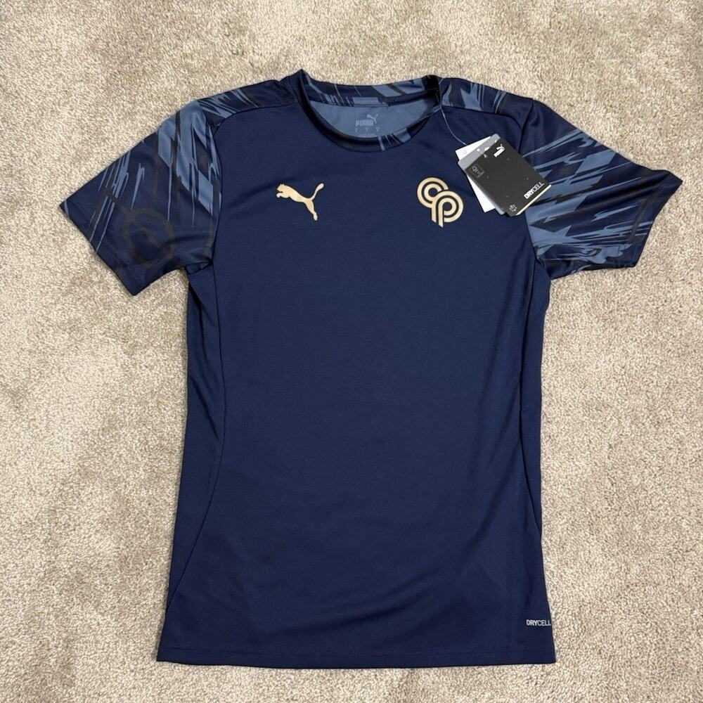 Puma Christian Pulisic CP Jersey Boys Small S Navy Blue Soccer DryCell Shirt NWT